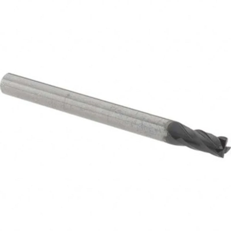 OSG 7/64, 7/32 LOC, 1/8 Shank Diam, 1-1/2 OAL, 4 Flute, Solid Carbide Square End Mill Single End, TiAlN Finish, Spira...